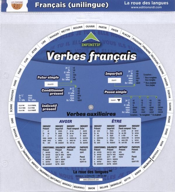 La roue des verbes français ( unilingue)