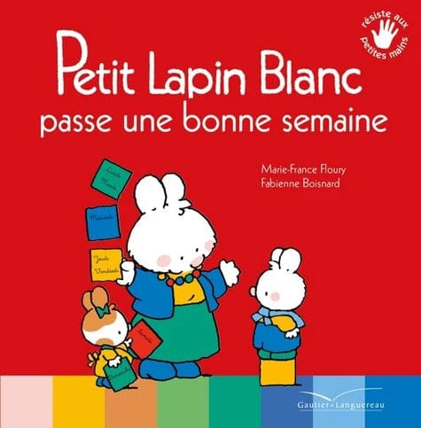 Petit lapin blanc passe une bonne semaine