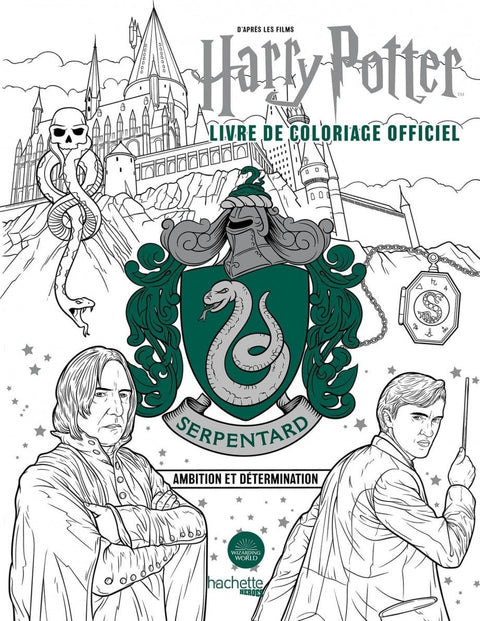 Livre de coloriage Harry Potter officiel - serpentard