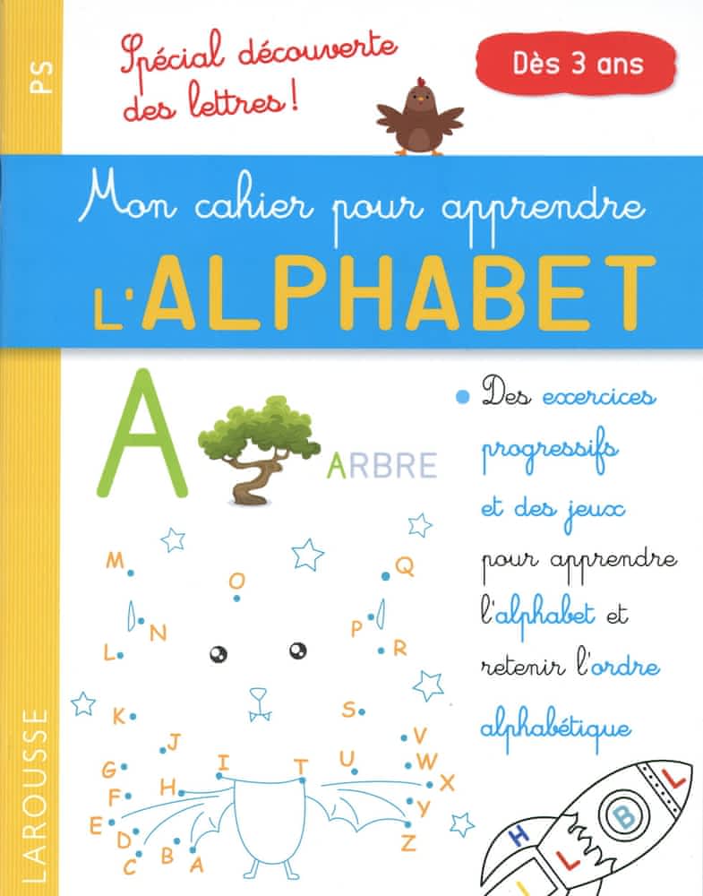 Mon cahier pour apprendre l'alphabet