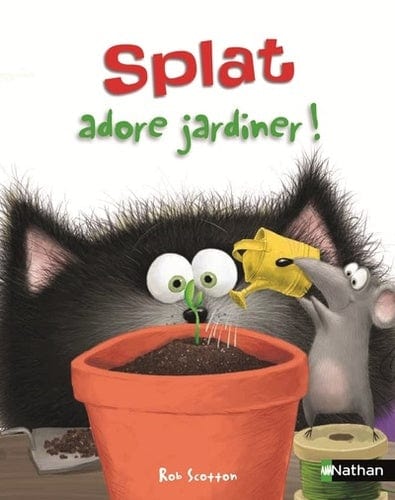 Splat le chat adore jardiner
