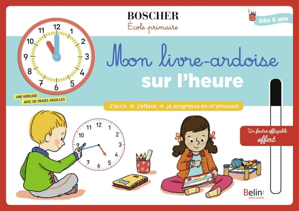 Boscher école primaire - Mon livre ardoise sur l'heure