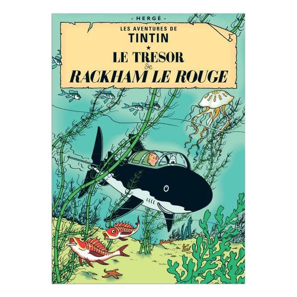 Carte postale - couverture Tintin Rackham le rouge