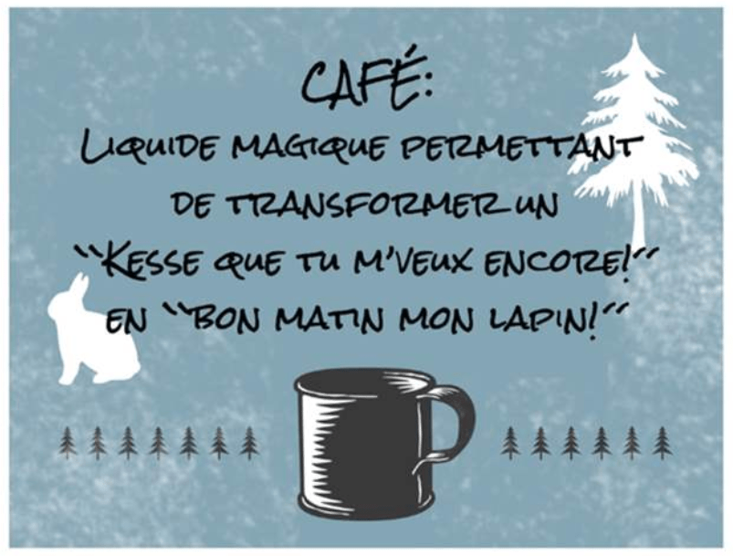Affiche bilingue - Café