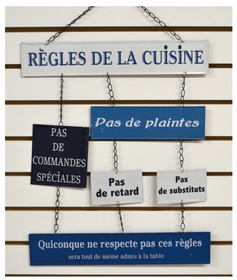 Affiche réversible bilingue - Les règles de la cuisine