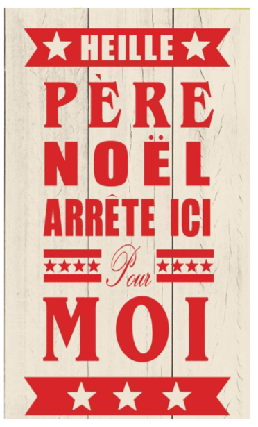 Affiche réversible bilingue - Heille Père Noël ...