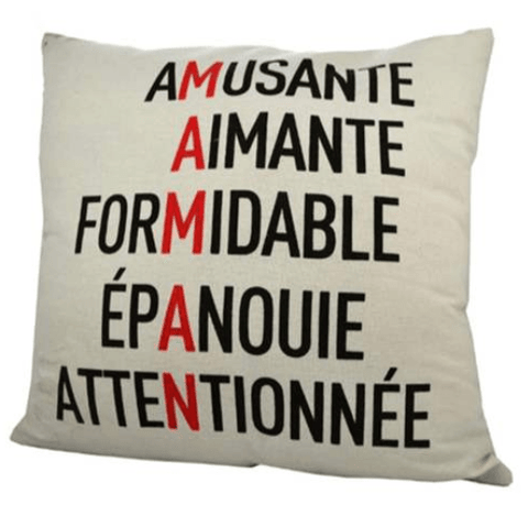 Coussin - Maman  (bilingue)