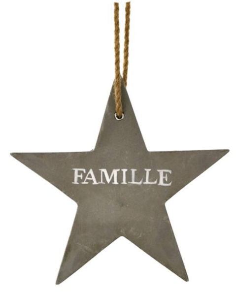 Étoile en ciment bilingue - Famille