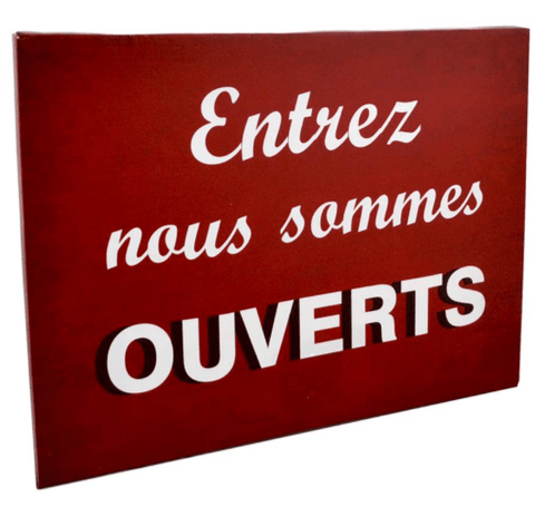 Pancarte avec LED - Entrez nous sommes ouverts
