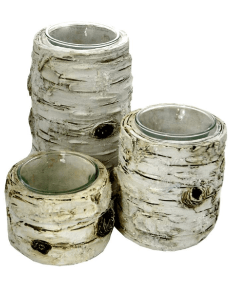 Porte bougie bouleau - Taille L