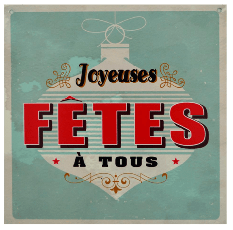 Affiche réversible bilingue - Joyeux Noël