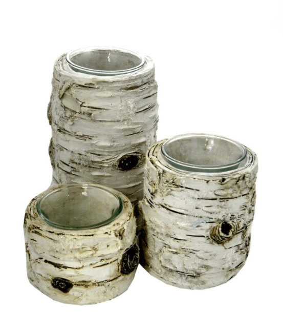 Porte bougie bouleau - Taille M