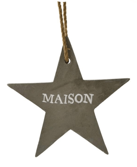Étoile en ciment bilingue - Maison