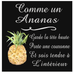 Affiche réversible bilingue - Ananas