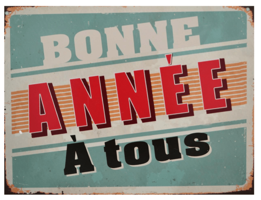 Affiche réversible bilingue - Bonne année
