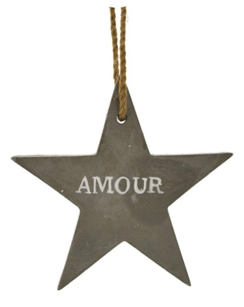 Étoile en ciment bilingue - Amour
