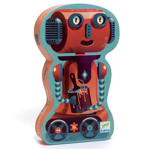 Puzzle silhouette - Bob le robot - 36 pièces