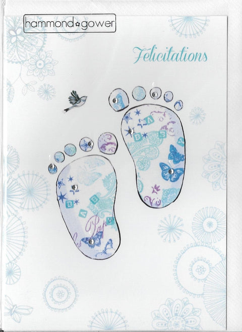 Carte de souhait - Naissance - Petits pieds