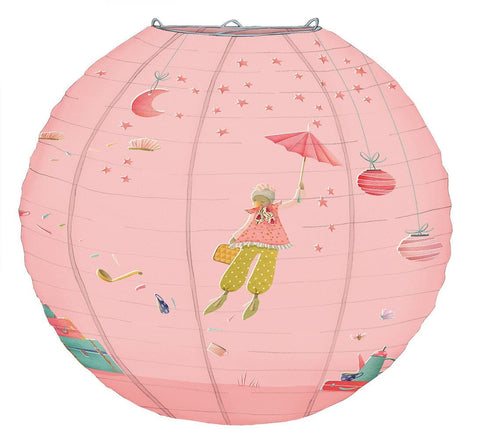 Lanterne en papier rose