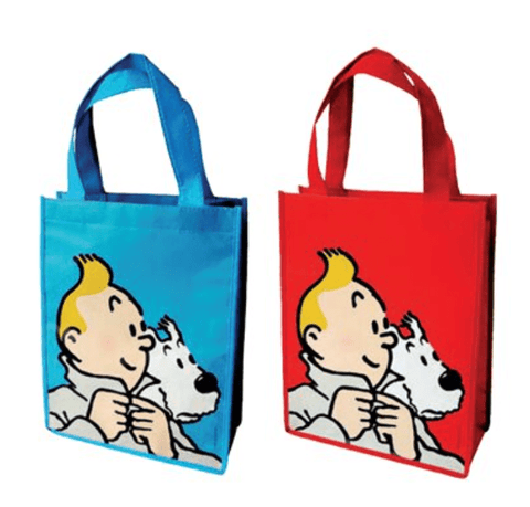 Sac imperméable rouge Tintin 26cm x 33 cm x 12 cm
