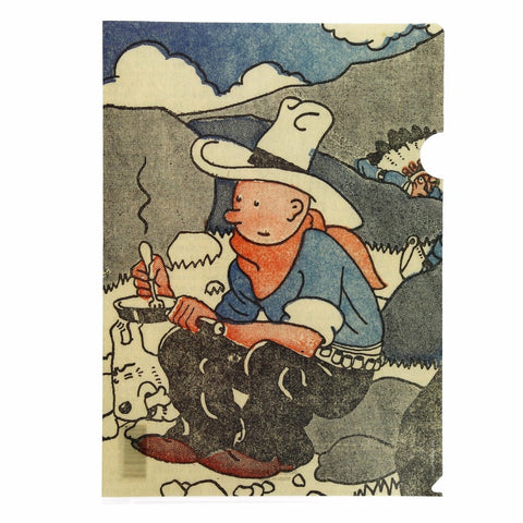 Chemise plastifiée - Tintin en Amérique 1932