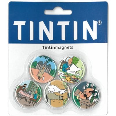 5 aimants - Tintin