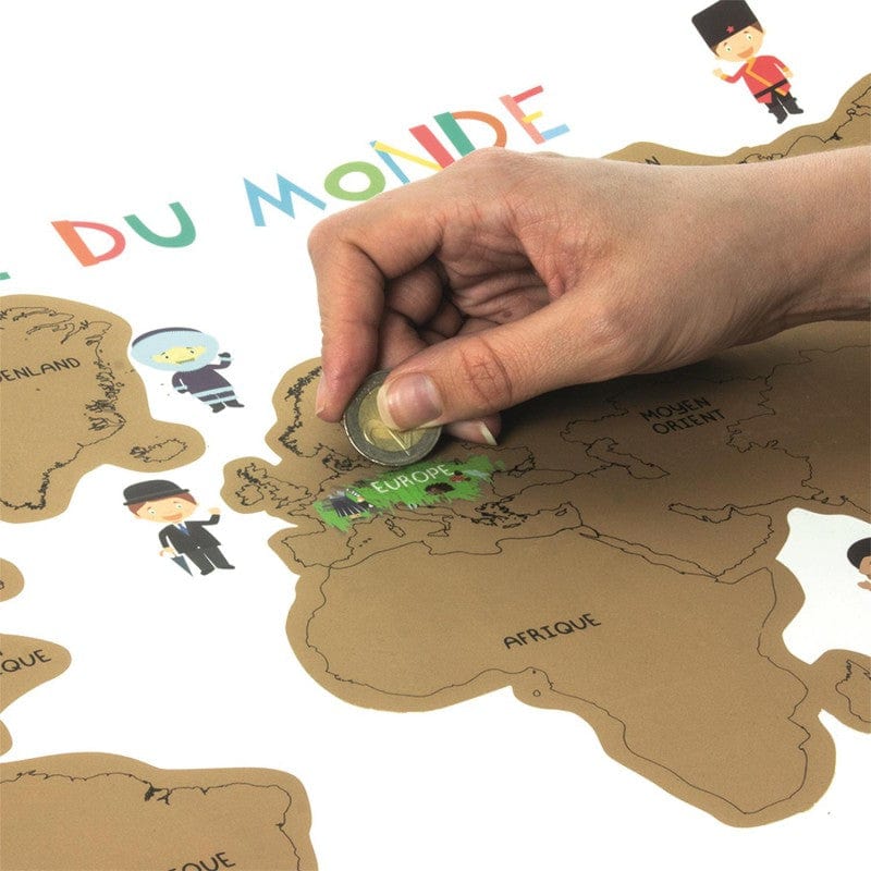 Mappemonde à gratter enfant plus de 8 ans Map Monde carte - Achat & prix