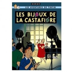 Carte postale - couverture Tintin bijoux Castafiore