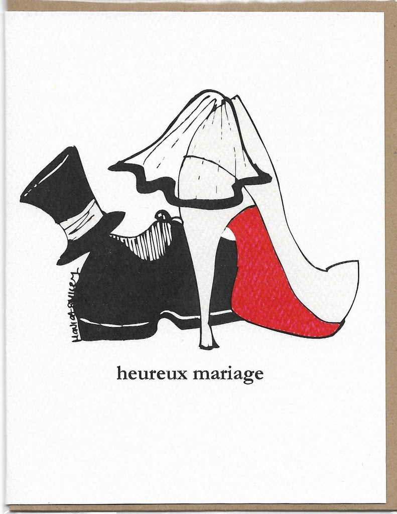 Carte de souhait - Mariage - heureux mariage