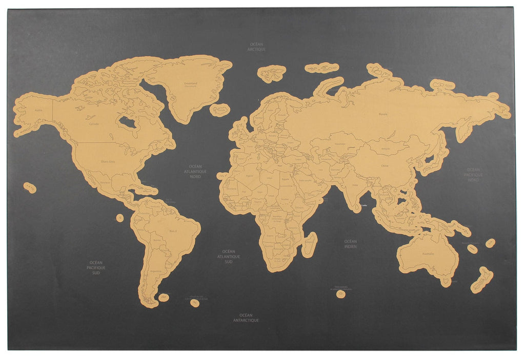 Carte magnétique du monde à gratter