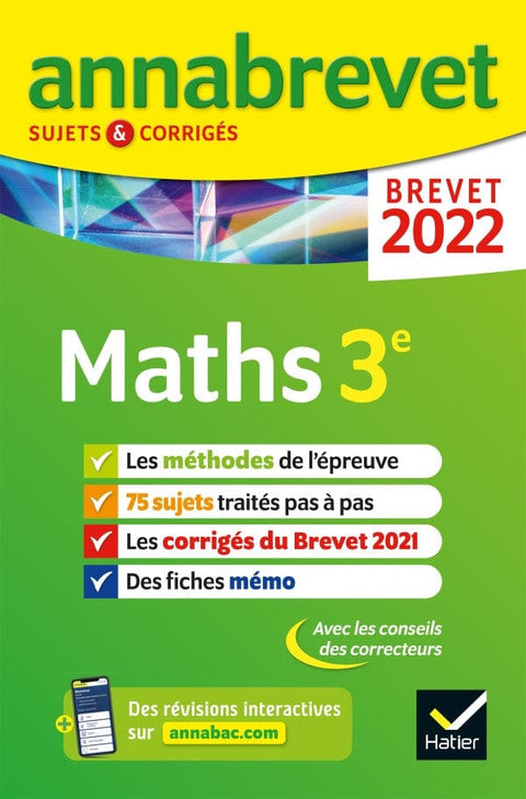 Annabrevet 2022 - Maths 3e
