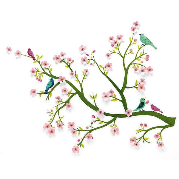 Autocollants 3D / Cerisier en fleur